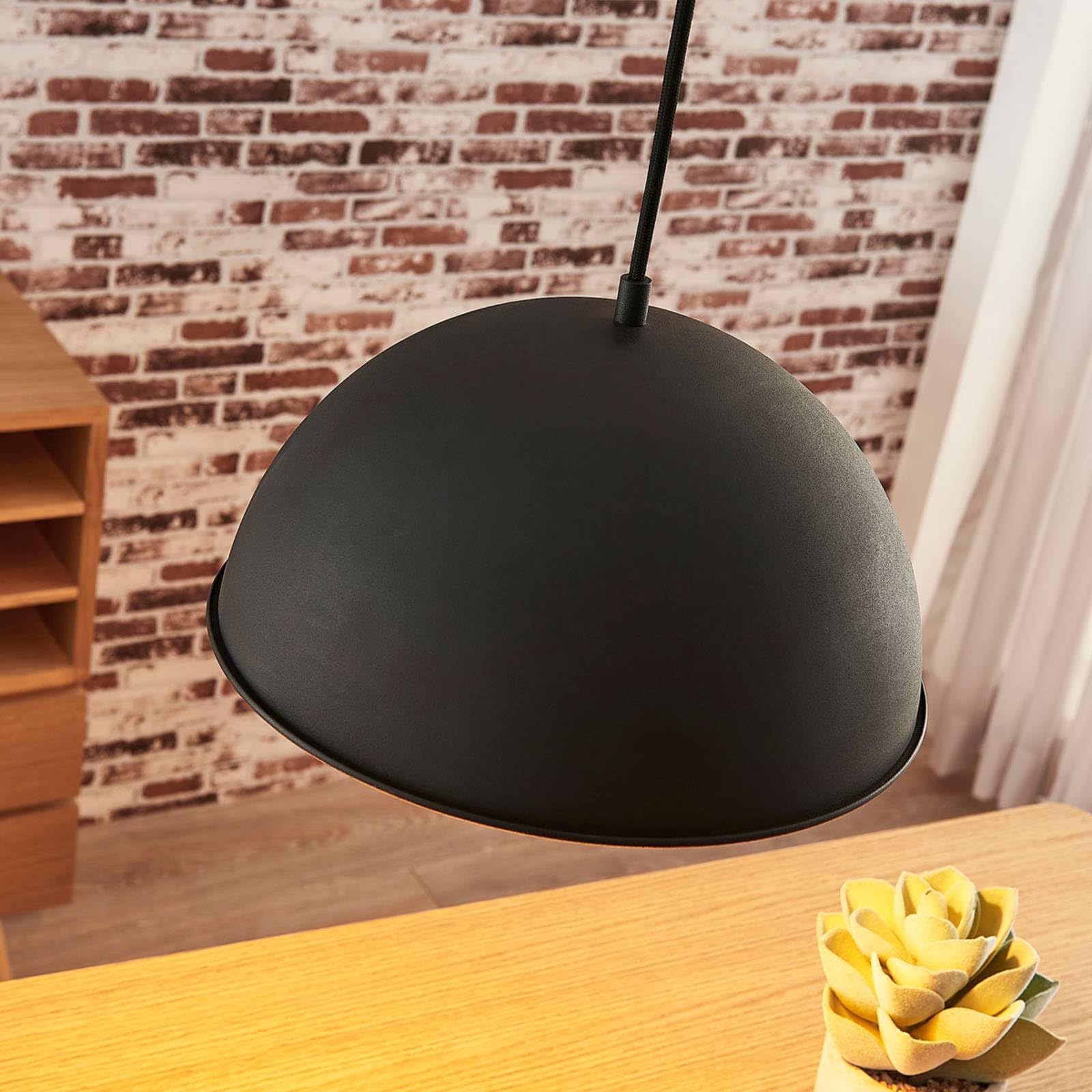 Lindby Esstisch Pendelleuchte, Hängeleuchte Metall Schwarz Gold Hängelampe 1x E27 max. 60W ohne Leuchtmittel Wohnzimmer Esszimmer Esstischlampe