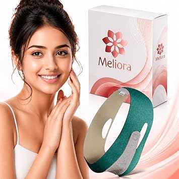 Meliora Chin Reducer Face Slimming Belt - V-Shape Face Masks for Double Chin Shaper for Men & Women, Facial Lift Slim Cheeks Lifting Reusable Belt Facial Anti Wrinkle Chin Strap Elastic