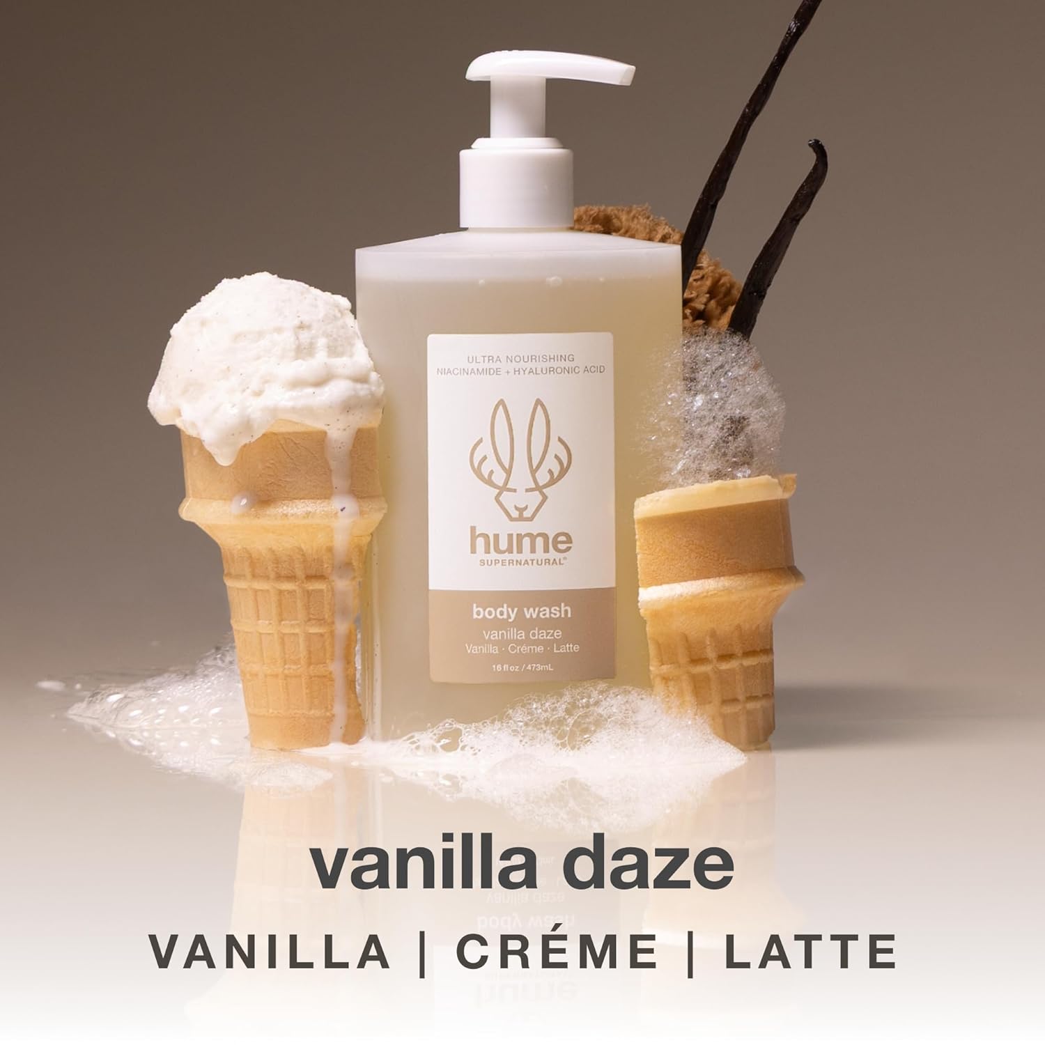 HUME SUPERNATURAL Ultra Nourishing Body Wash, Vanilla Daze, 16 fl oz - Cleanse, nourish and replenish skin with Niacinamide, Hyaluronic Acid, and Prebiotics. Free from Sulfates, Parabens, Phthalates - Image 7