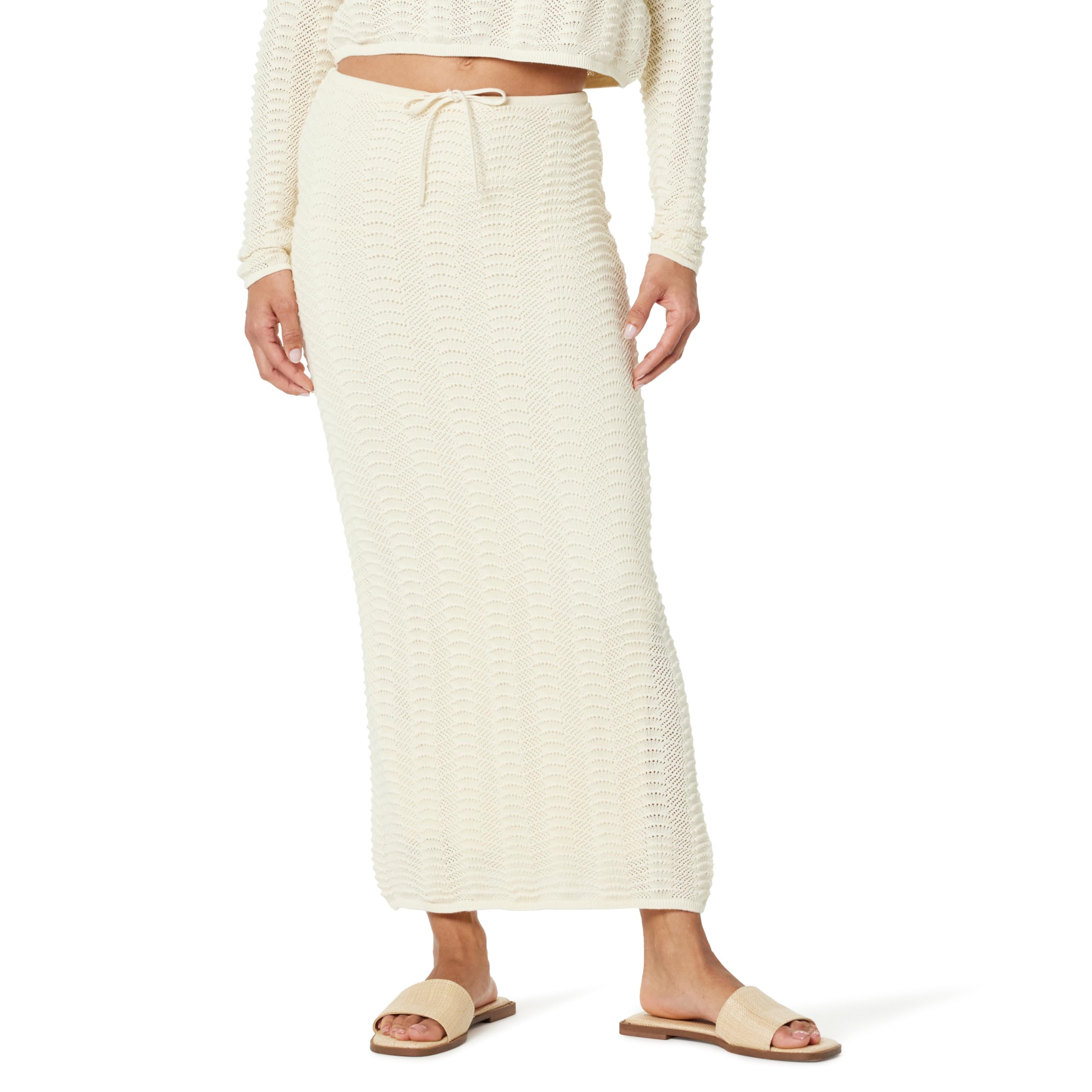The Drop Womens Makayla Crochet Maxi Skirt