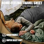 Frelaxy Ultralight Sleeping Bag Liner - Lighter & Compact, 3 Sizes Travel Sheets & Adult Sleep Sack, Comfy Breathable & Cooling & Silky Soft, Quick-Drying, for Backpacking, Hotel, Camping, Hostels