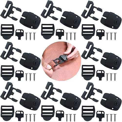 Juego de 8 clips de repuesto para bañera de hidromasaje, kit de reparación de pestillos con ranura, cierre de clip con llaves y accesorios (paquete