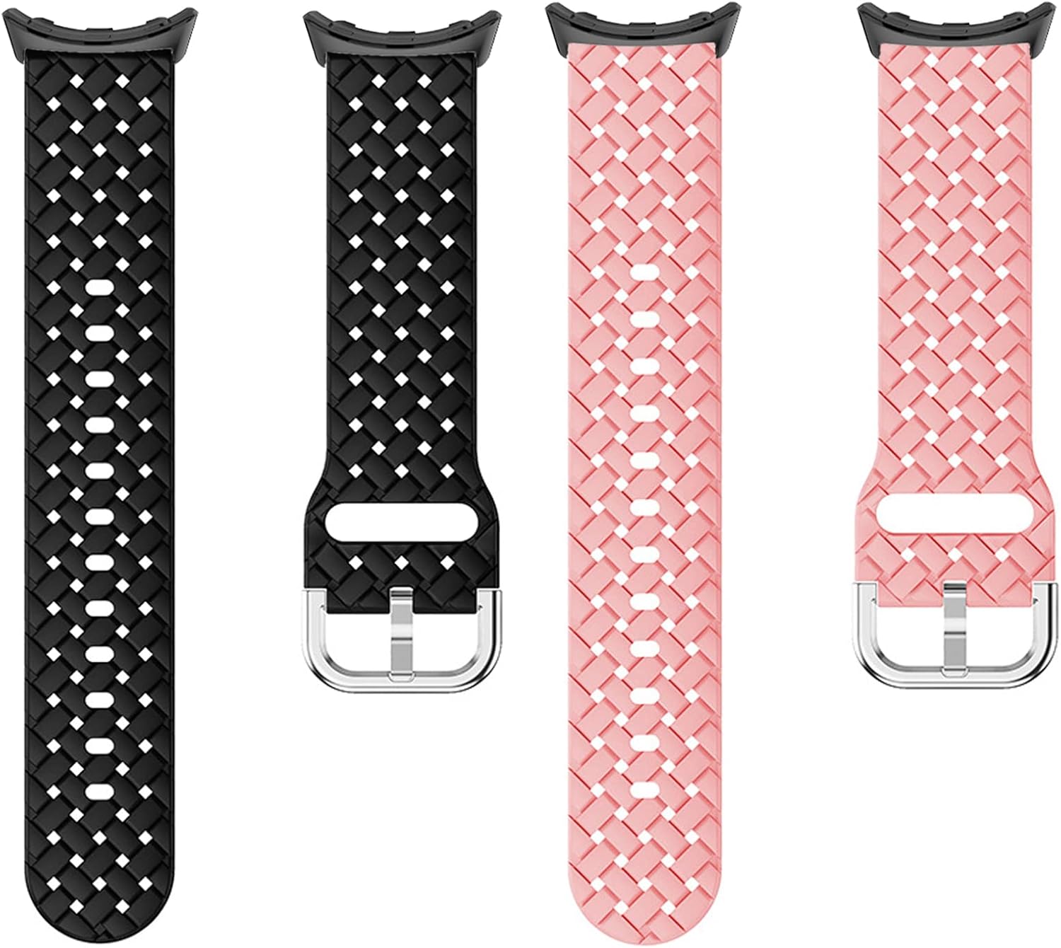 Lamshaw Compatible for Google Pixel Watch Band, Silicone Braided Weave Sport Soft Replacement Straps Compatible for Google Pixel Watch