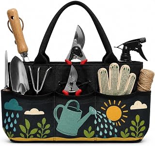 Watering Glow Weather Garden Tool Bag Organizer for Flower Beds