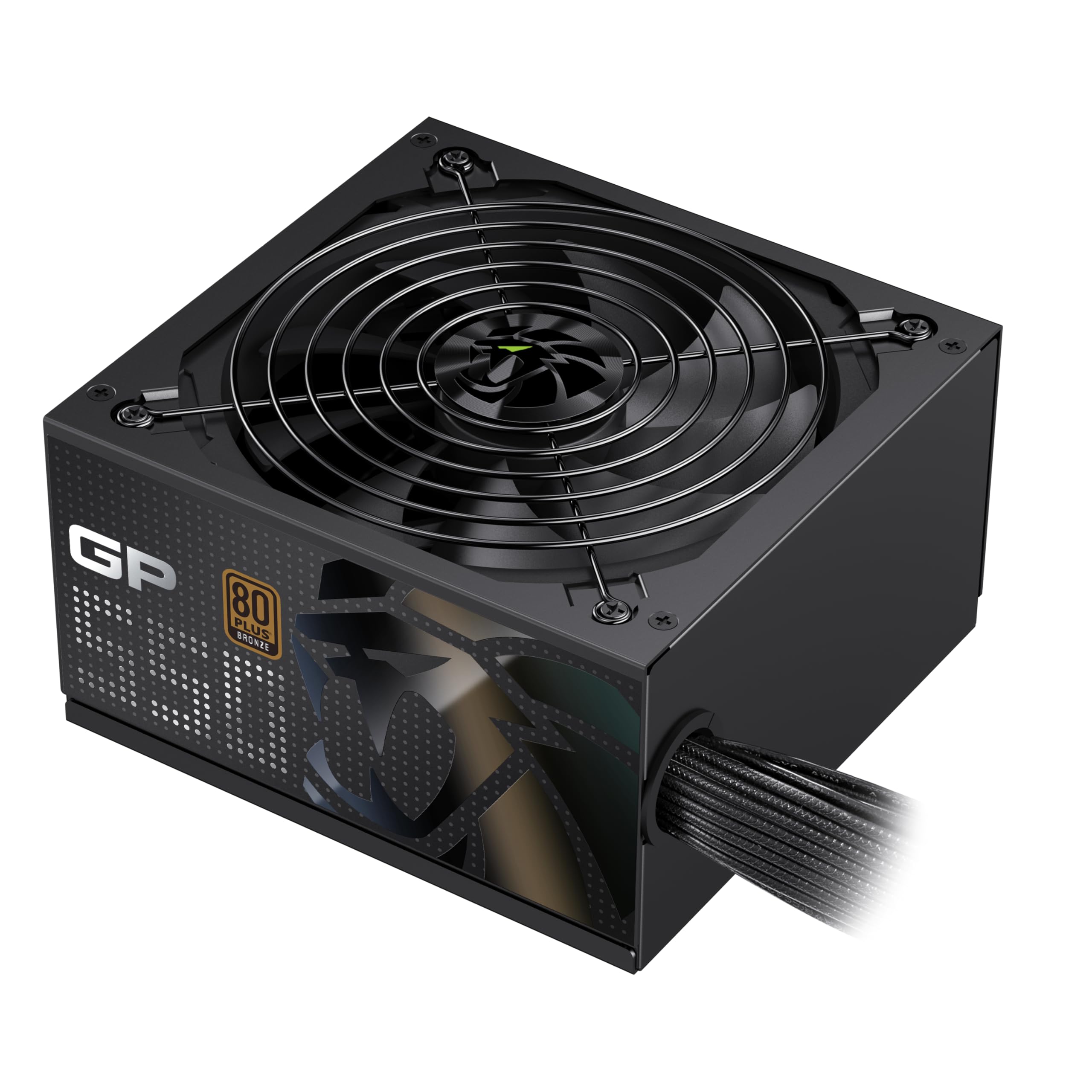 GAMEMAX GP 550B Zasilacz PC 550W, niemodularny, 80 Plus Bronze, wentylator HDB 140 mm, płaskie czarne kable, 9 zabezpieczeń, 3 lata gwarancji, czarny