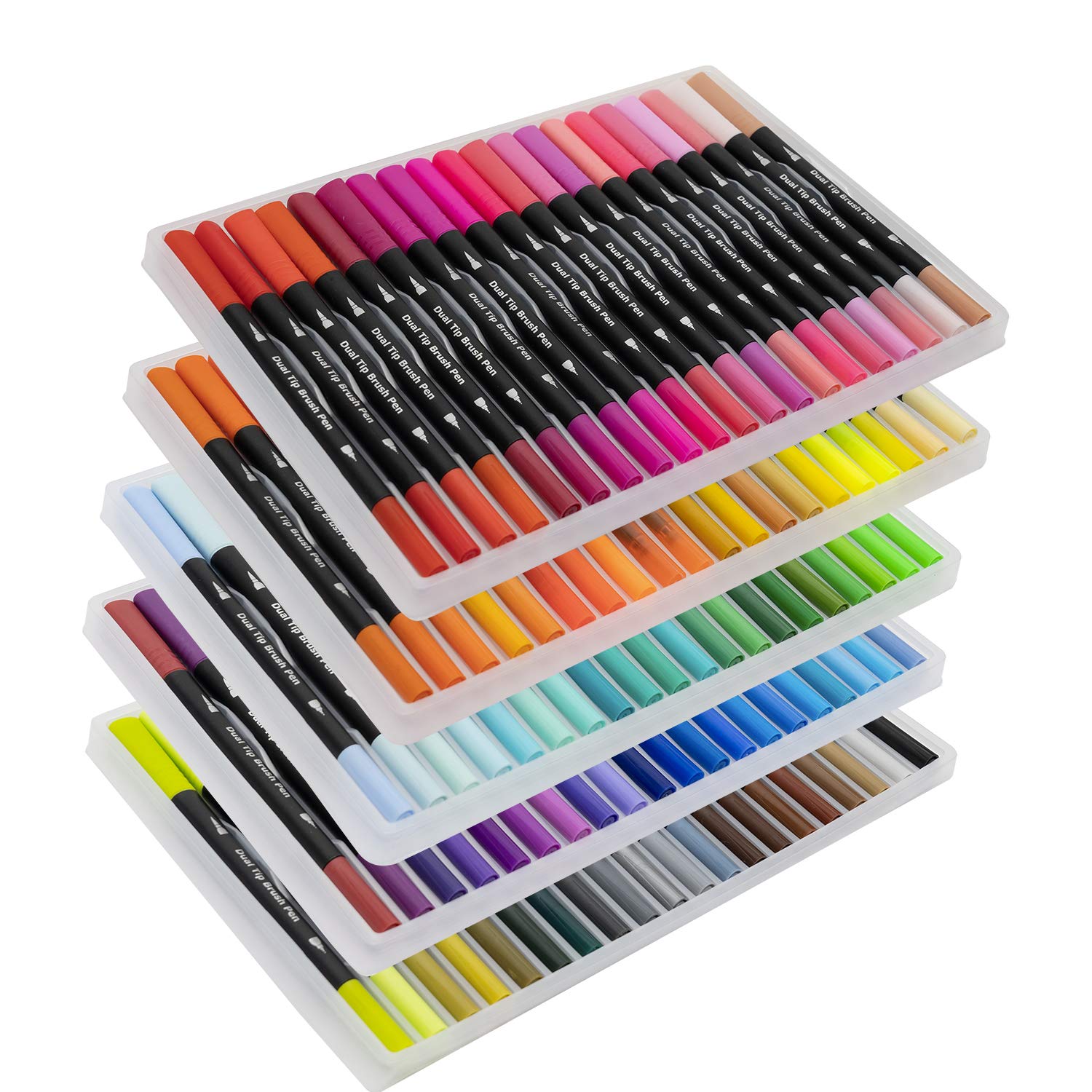 Buy Dual Brush Pens Art Markers Set, Fine and Brush Tip Colored Pen for