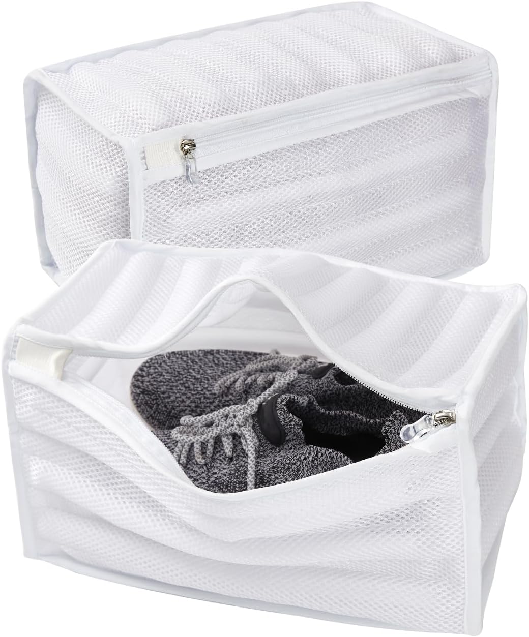 Shoes Washing Machine Bag Light Weight Laundry Shoe Bag for Washer and Dryer - Reusable Shoe Cleaning Bag for Sneaker Tennis Shoes Unstain Cleaner Kit Mutiple Colors for Choices -White-1PCS - Image 2