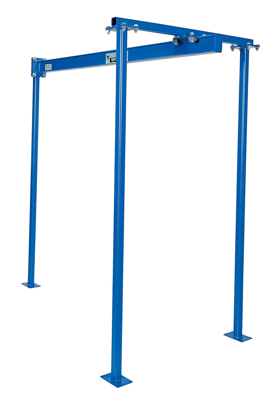 Vestil TJIB-6 Steel Travel Tri-Post Jib 600 Lb. Capacity Blue