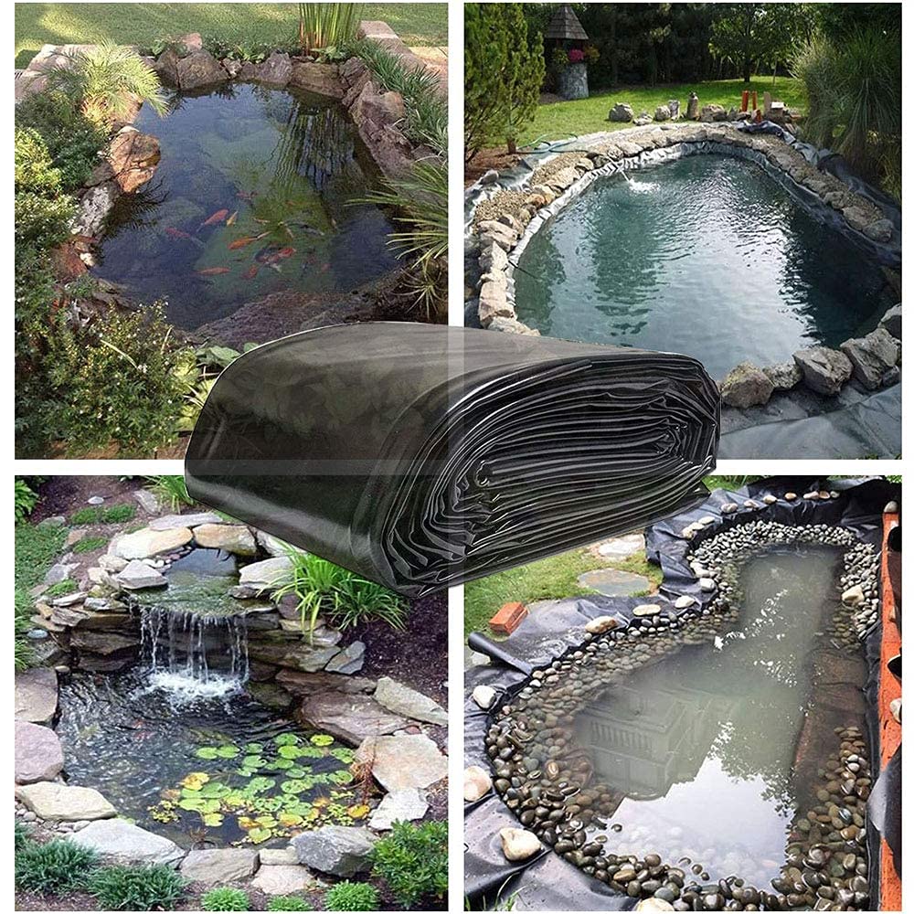 Rivestimento per laghetto in gomma ad alte prestazioni, 3 x 3 m e 4 x 4 m, resistente, per giardini acquatici, fontane e piante acquatiche, ideale per laghetti da cortile (dimensioni: 3 x 7 m)