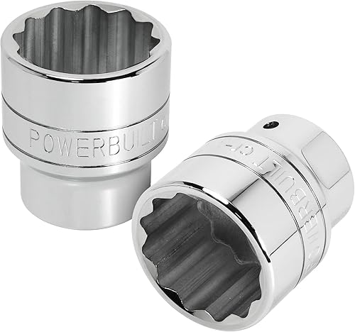 Powerbuilt 643214 - Enchufe poco profundo de 1-3/4 pulgadas y 12 puntos de accionamiento de 3/4 pulgadas x 1-3/4 pulgadas