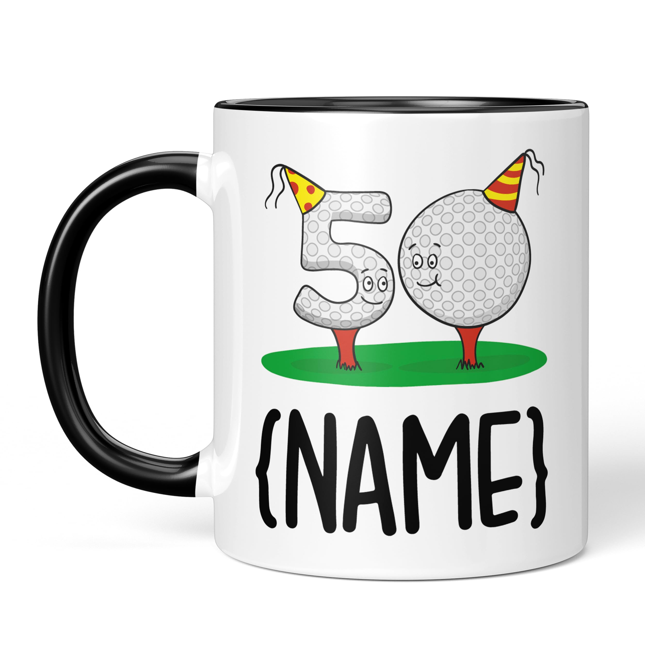 Personalised 50th Birthday Mug, Funny Golf Birthday Gift, Male 50th Mug, for Dad Gift, for Grandad Present, for Him, 50th Gift