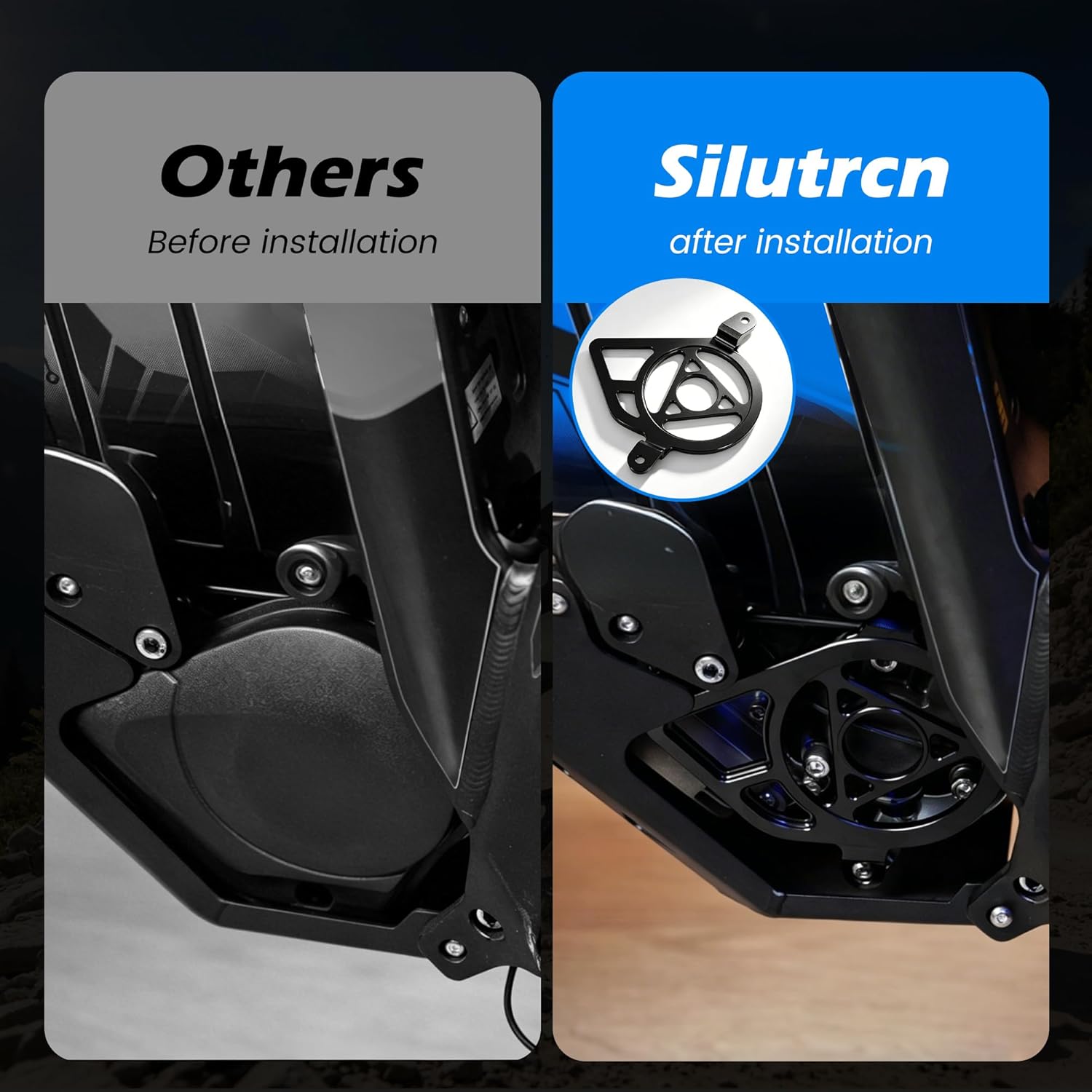 Engine Case Saver for Talaria Sting,Engine Cover Protector Pulley Guard for Electric Dirt Bike Ebike Taparia Sting MX3/Taparia Sting R MX4/Taparia Sting MX5 Pro Black