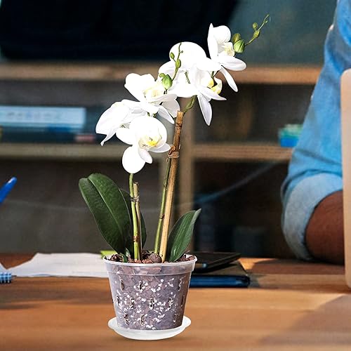 Miniatura 6 de Macetas colgantes de interior, maceta flexible para guardería, maceta de plástico con agujeros de drenaje y platillo desmontable, macetas para