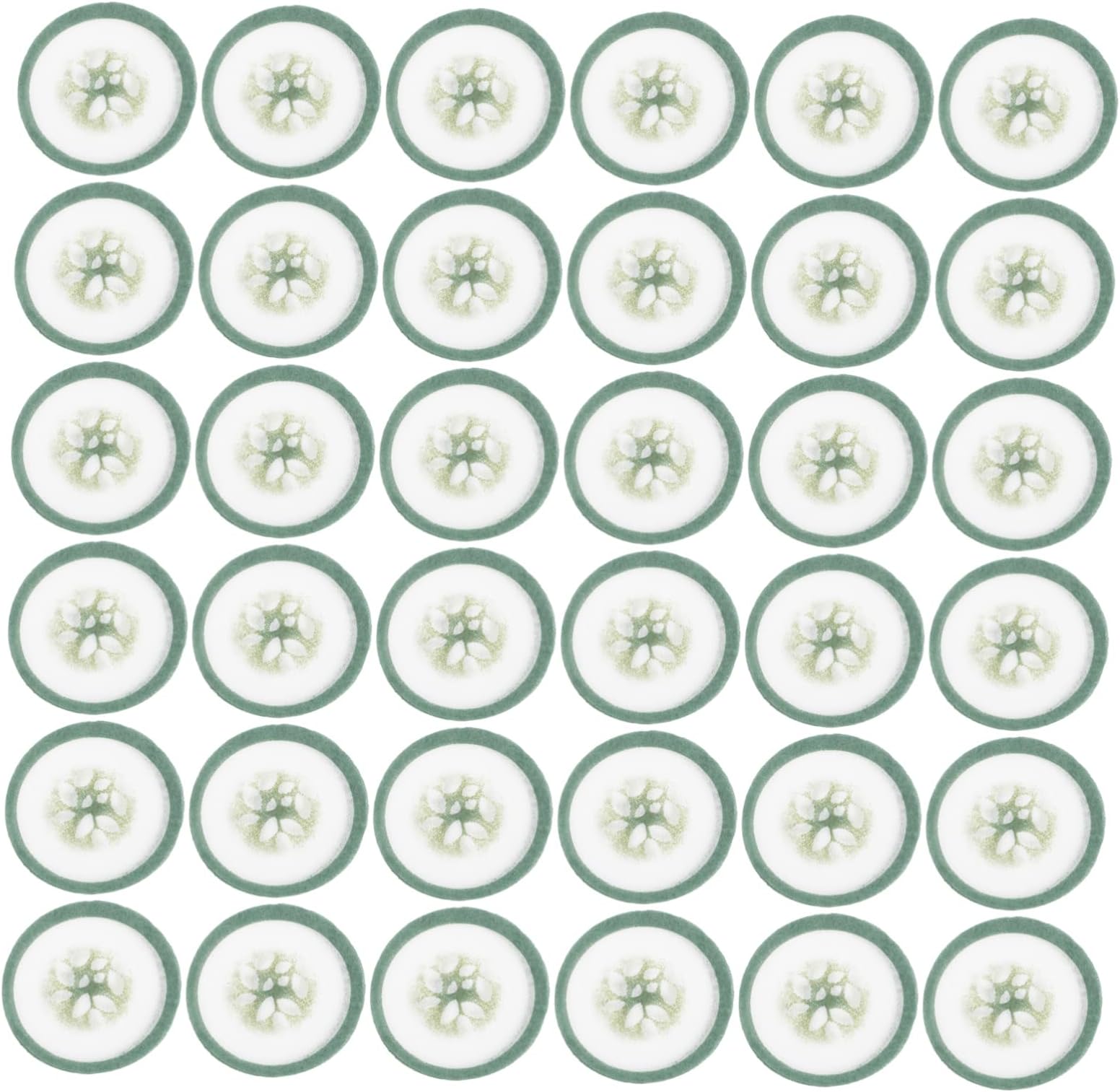 CALLARON 100pcs Cucumber Patterned Eye Mask Paper Non-woven Disposable Eye Pads for Soothing and Moisturizing Delicate Skin for Home Care