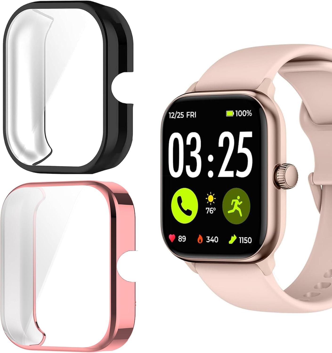 Compatible for Spade & Co Health Smartwatch 4 Case, Lamshaw TPU Case with Screen Protector Compatible for Spade & Co Health Smartwatch 4 1.85 Inches