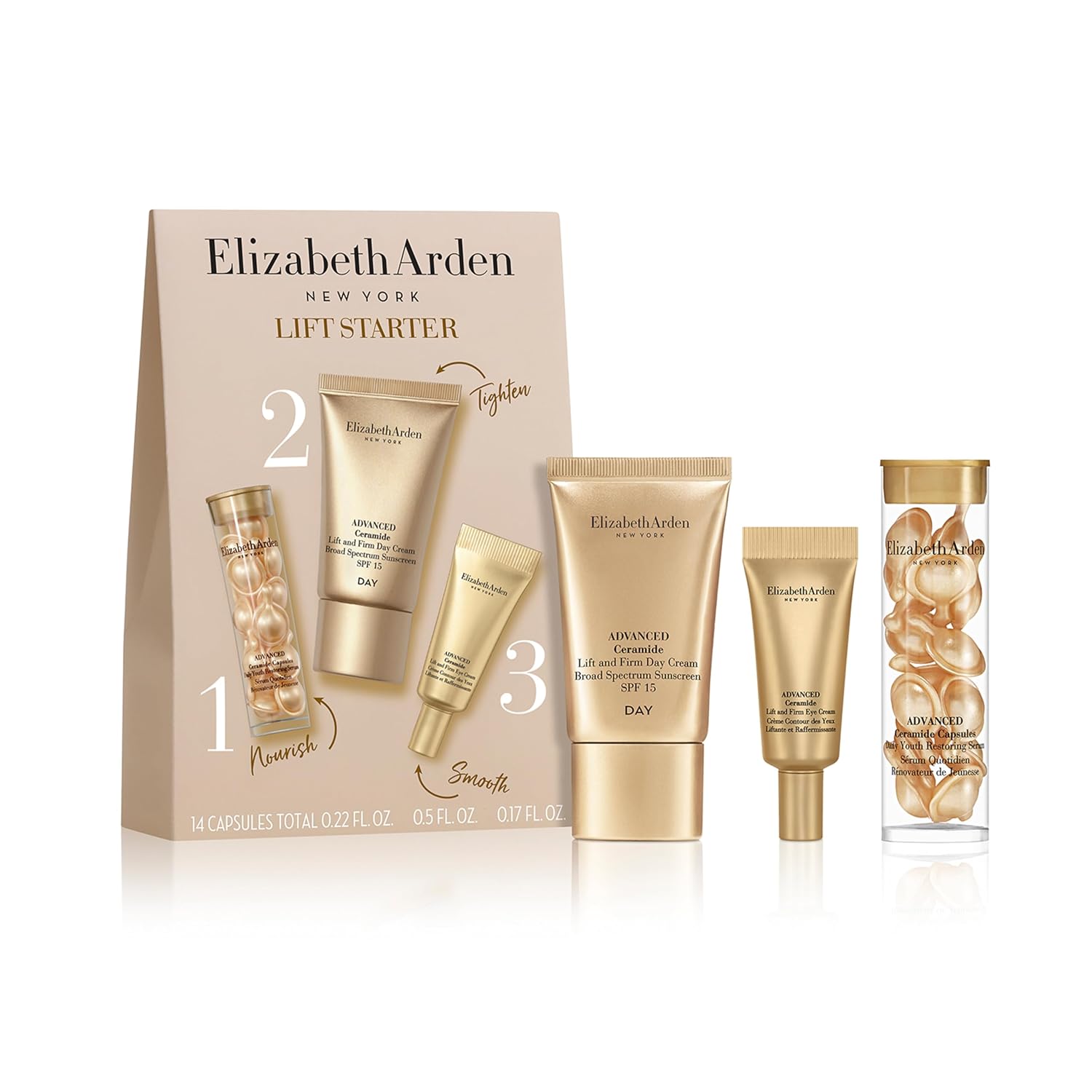Elizabeth Arden Advanced Ceramide Face Serum Capsules, Anti-Aging Skincare, Fragrance-Free Hydrating Formula for Radiant, Firm Skin, Nourishing and Strengthening