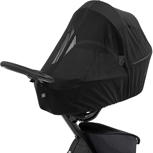 Stokke Xplory X Mosquito Net, Black - Protects Baby from Insects - Made with Breathable Mesh - Easy to Use, Transport & Store - Folds Into Integrated Accessory Bag