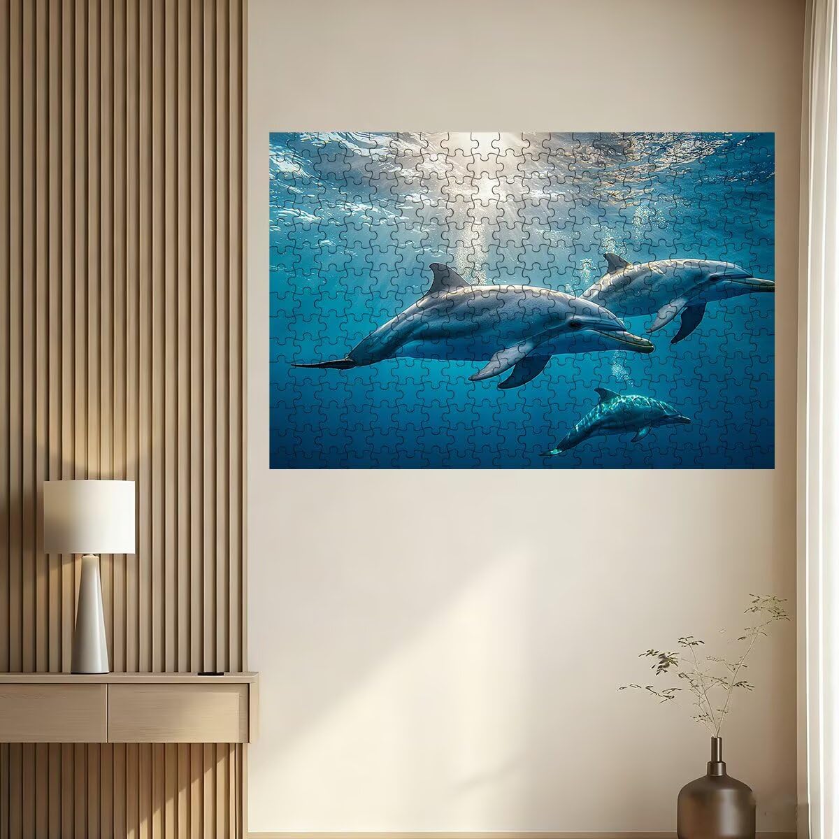 Puzzle 4000 sztuk delfin, puzzle zwierzęce, puzzle 4000 dorosłych, puzzle dla dorosłych z pudełkiem prezentowym, wyzwanie drewniane puzzle dla całej rodziny, oryginalne prezenty dla kobiet -2700