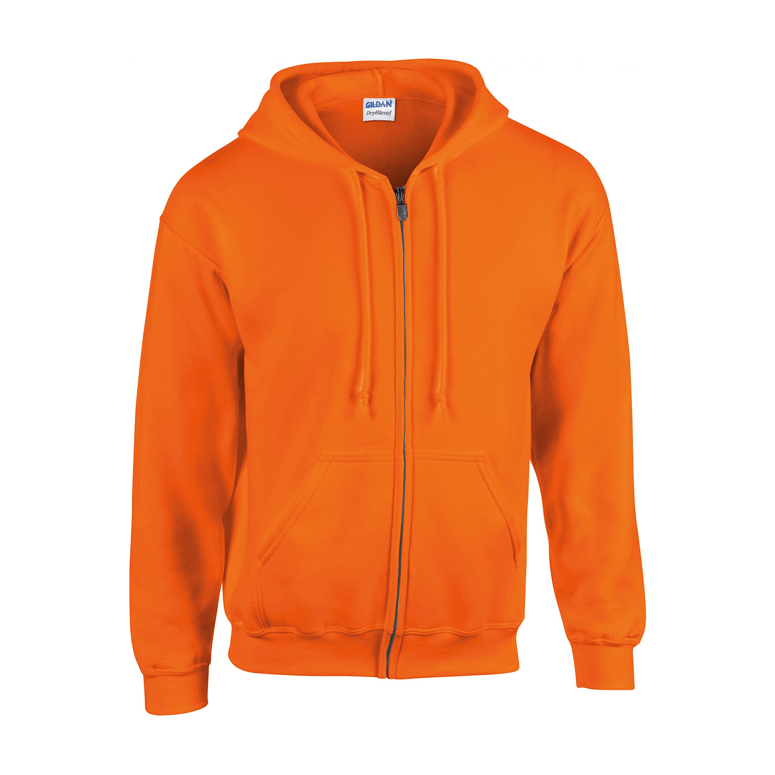 Gildan Heavy Blendâ Full Zip Hooded Sweatshirt Sweatshirt, Safety Orange, 2XL Unisex Adult, Safety Orange, XXL