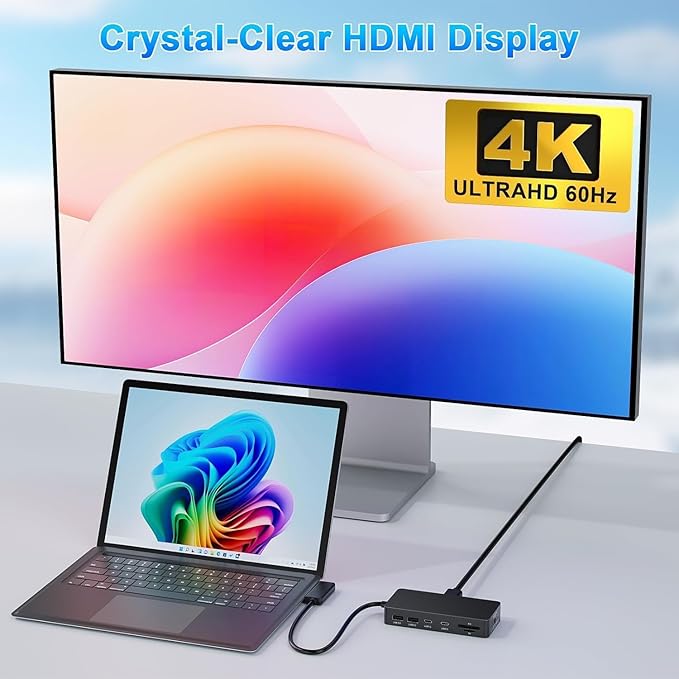 Docking Station 11 en 1 para Microsoft Surface Pro/Laptop/Go miniatura 3