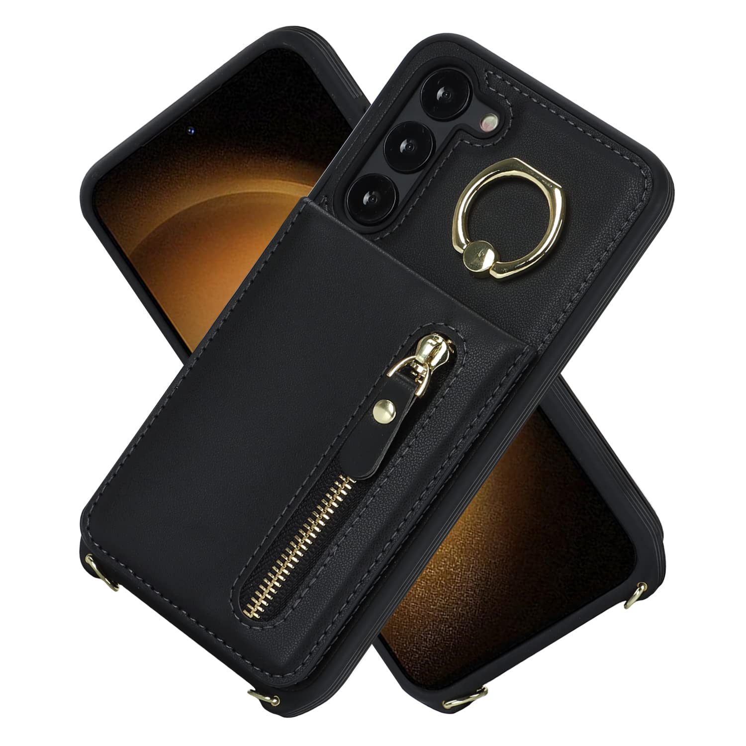 Amazon.co.jp: S23 galaxy ケース ショルダー 手帳型 上下開 リング 