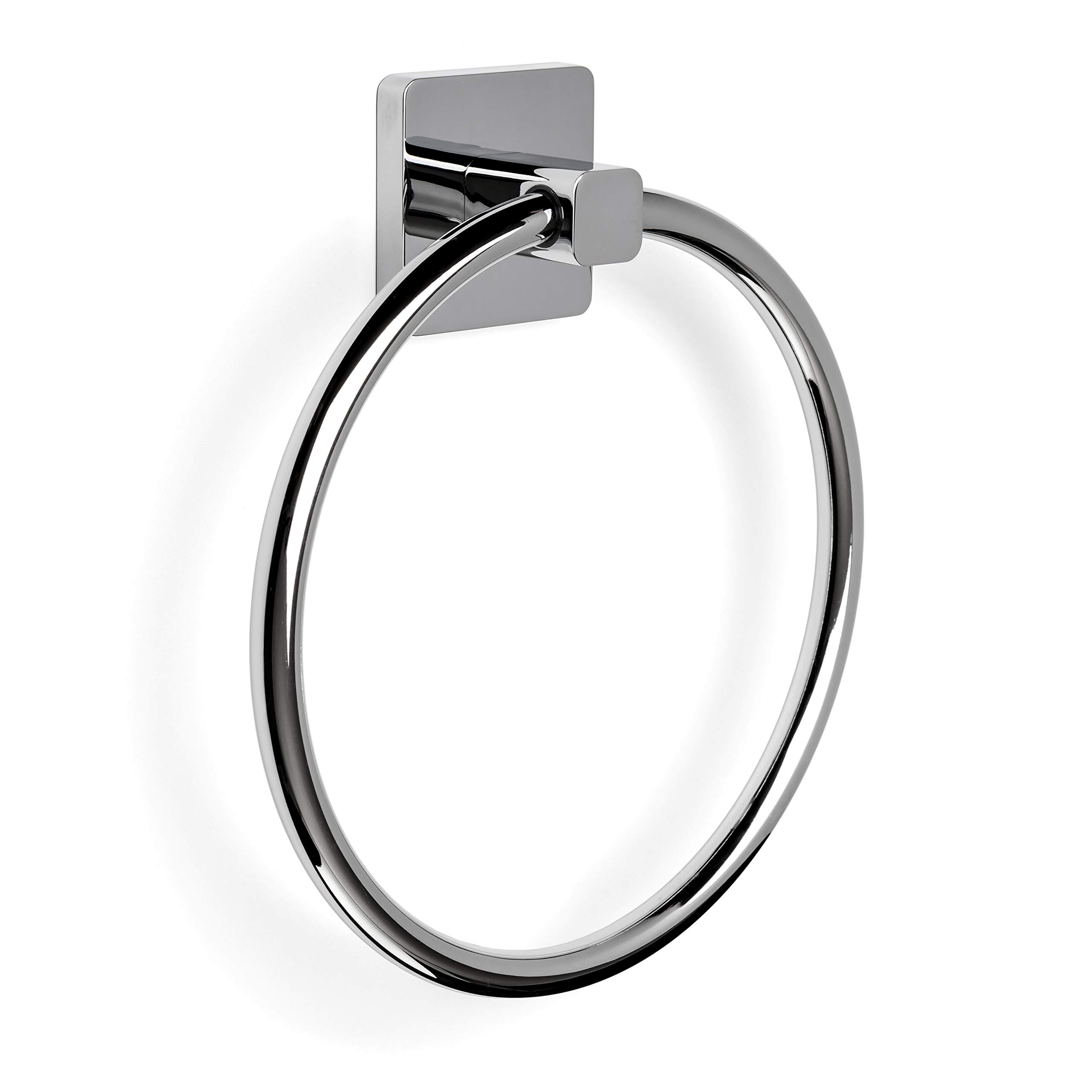 Porte-Serviette Sans Perçage TATAY Kalo - Zamak Chromé Avec Adhésif 3M - 19.5x5.5x22cm