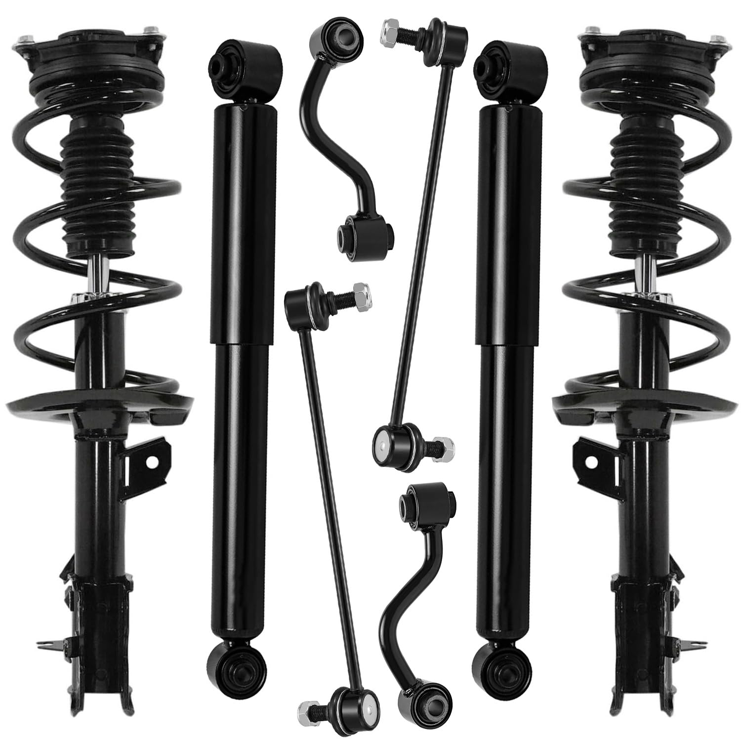 Detroit Axle - FWD 8pc Struts Suspension Kit for 2012 2013 Nissan Rogue