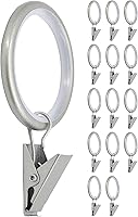Vista 9 de MERIVILLE - Anillos de cortina con clip de 1.5 pulgadas de diámetro interior, se adaptan a cortinero de hasta 1 y 1/4 pulgadas