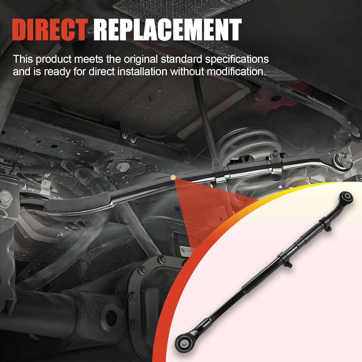 0-5" Lift Front Adjustable Track Bar Compatible with 2014 2015 2016 2017 2018 2019 2020 2021 2022 2023 2024 Ram 2500 4WD Forged Solid Steel Panhard Rod #31004