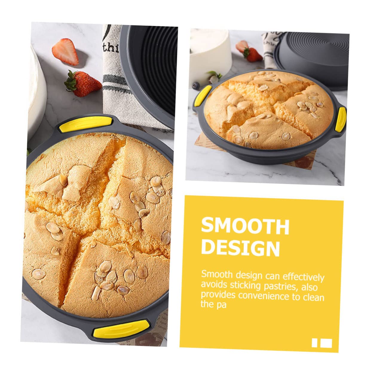 SOLUSTRE Molde De Para Hornear Pasteles Resistente Altas Para Bizcochos y Pan Diseño Antiadherente Para Repostería Casa