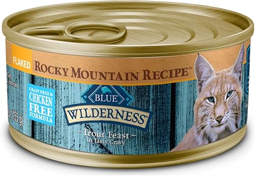 Miniatura 7 de Blue Buffalo Wilderness Wild Delights - Alimento húmedo natural para gatos adultos con alto contenido de proteínas, pollo y pavo, pollo y trucha,