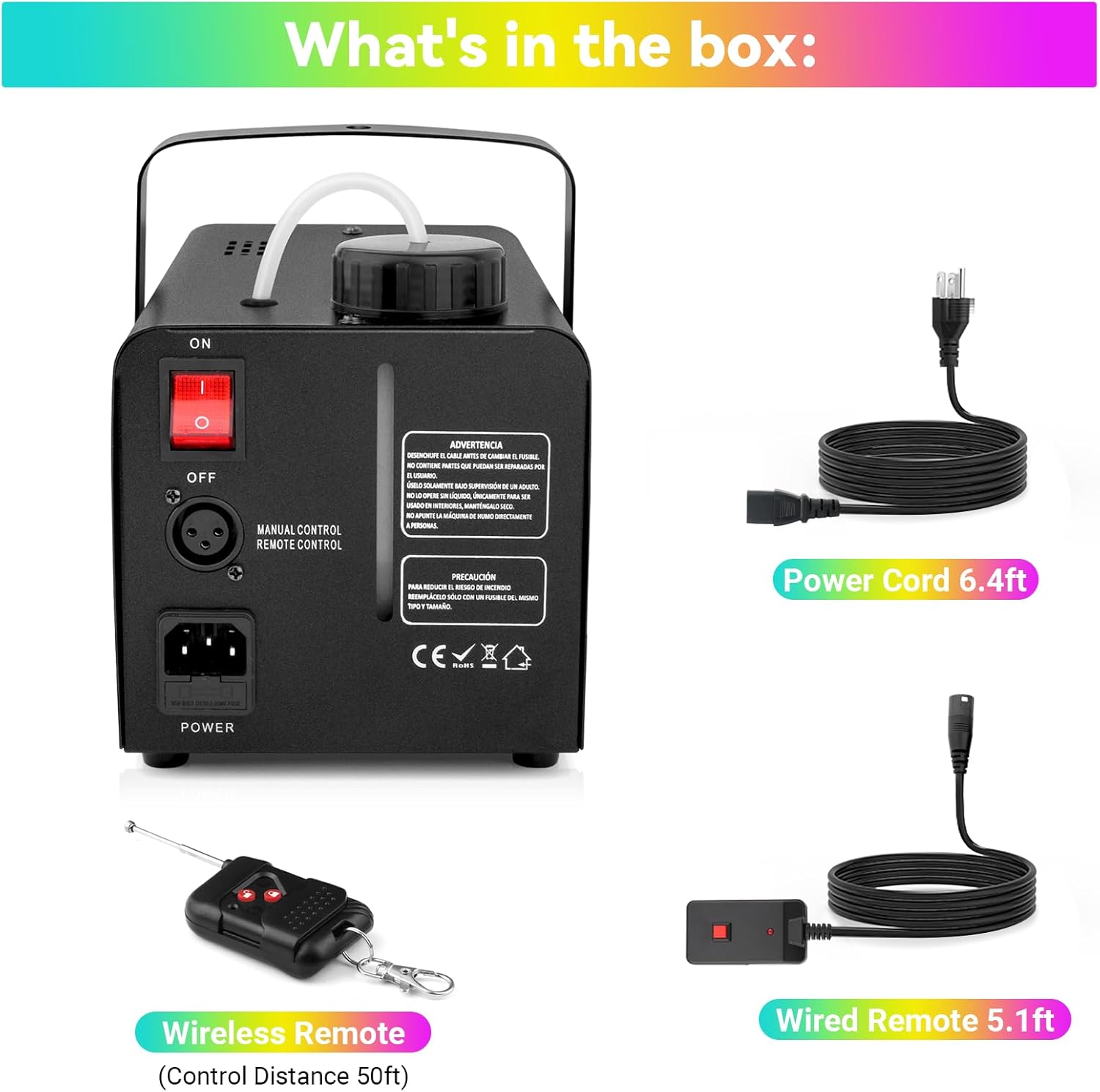 YeeSite 800W Snow Machine and accessories