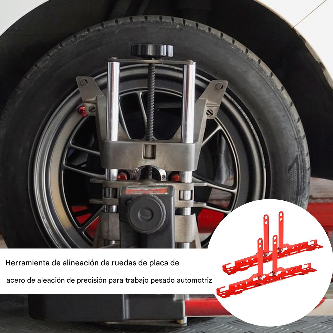 Genérico Kit De Herramientas De Alineación De Coche Reparación Neumáticos Y | Placas De Convergencia De Servicio Pesado Suministros Reparación Neumáticos Para Coche Camión Moto