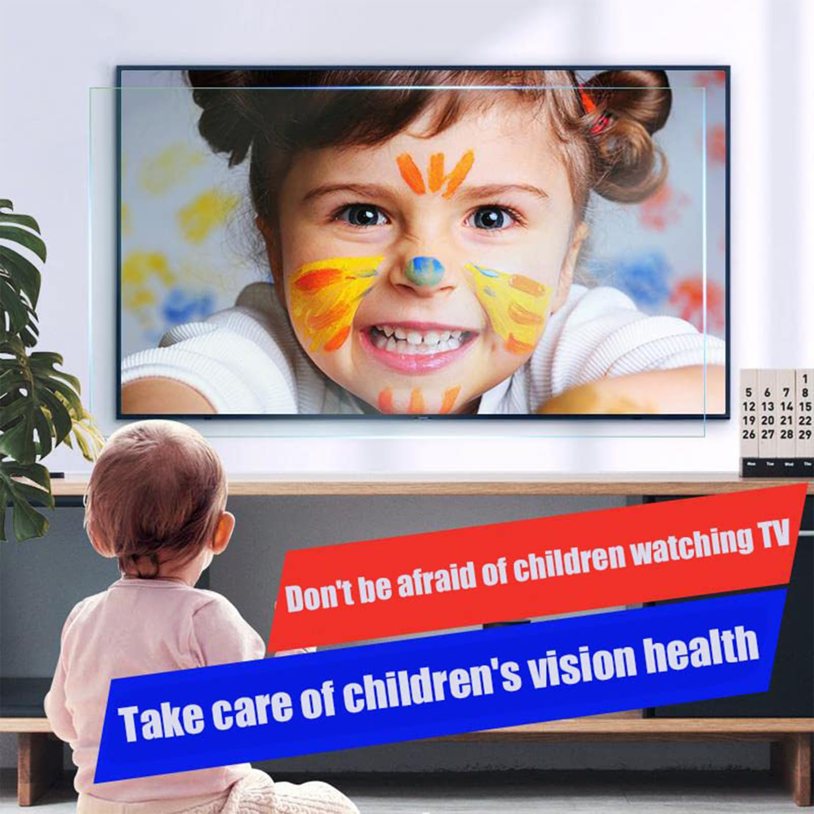 Protezione per Schermo TV Anti-Riflesso da 50 Pollici con Finitura Opaca Blocca UV E Luce Blu, Riduce Riflessi E Scudo Antipolvere per LCD LED HDTV,50inch(1095x616mm)