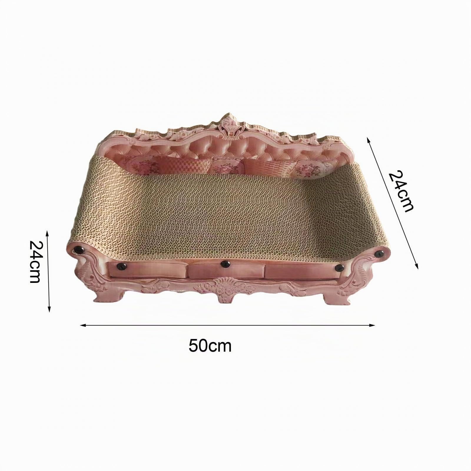 rockible Katzensofa Kratzpappe, Kratzbrett für Katzen aus Pappe, Kratzmöbel aus Wellpappe für Große Katzen, Katzenkratzbrett Sofa aus Pappe, Sofaförmig Katzenkratzlounge Bett für Hauskatzen, S