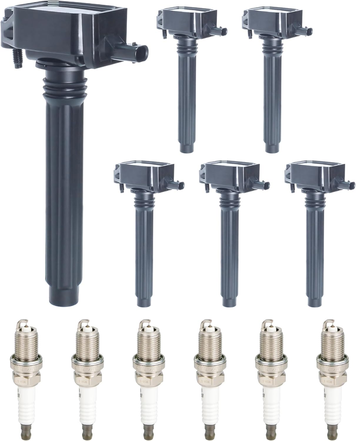 Ignition Coil Pack UF648 and Iridium Spark Plug 97390 Fit for Chrysler 200 300 Town & Country, Dodge Avenger Challenger Charger Durango Grand Caravan Journey, Jeep Wrangler, Ram 1500 2500 3.6L