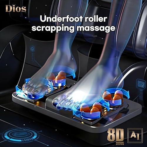 Vista 6 de Dios 8D AI Dual Core (4D+4D) con sistema de flotador de aire, masaje de precisión similar al humano, pista SL de 54 pulgadas, escaneo automático