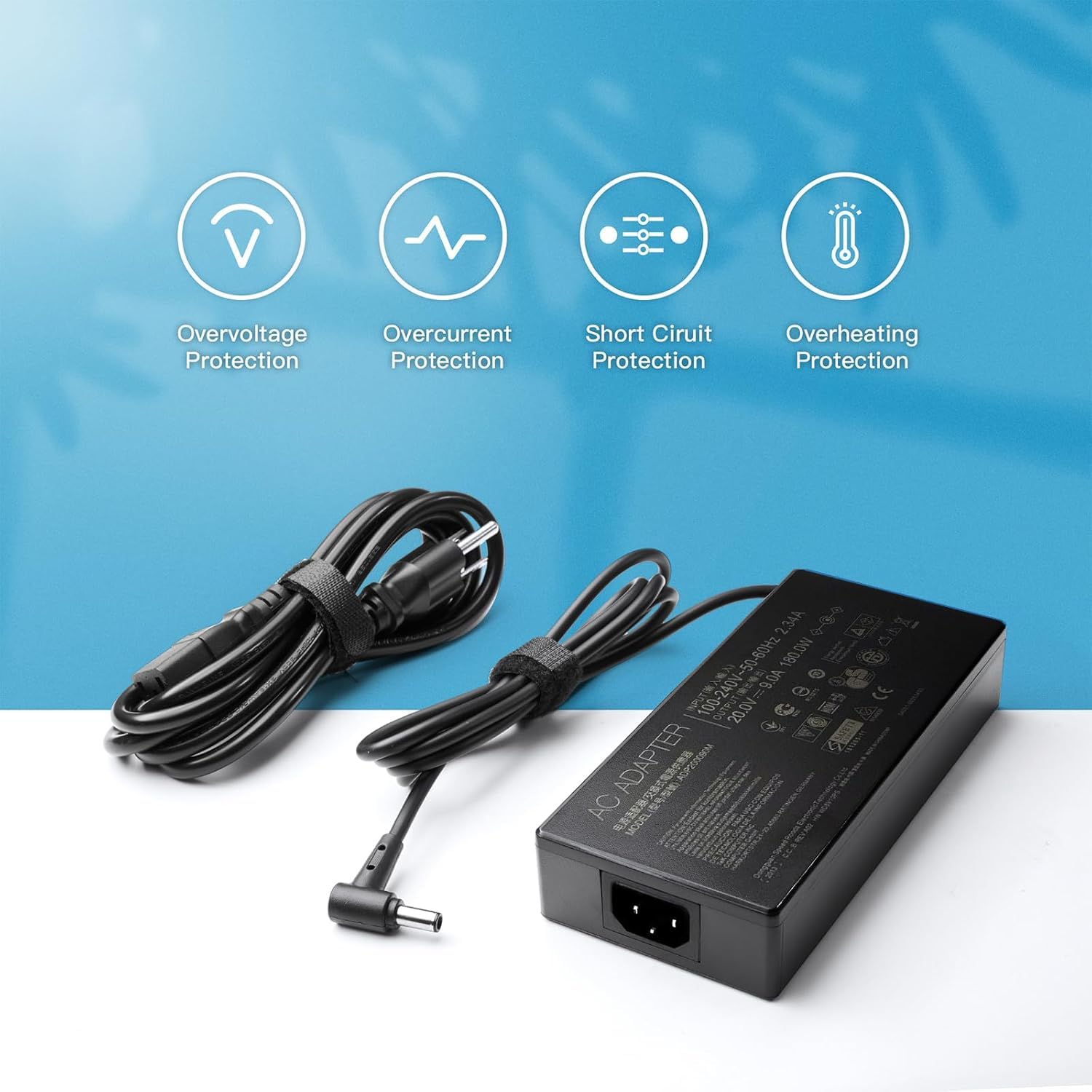 Ładowarka 180 W pasuje do Asus Rog Zephyrus G14 GA401 G15 GA502, Tuf F15 F17 A15 A17 20V 9A ADP-180TB H Zasilacz AC