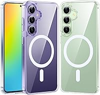 Vista 360 de FNTCASE Funda para iPhone 15 Plus: Fundas magnéticas transparentes para teléfono con protector de pantalla compatible con Magsafe Slim Anti