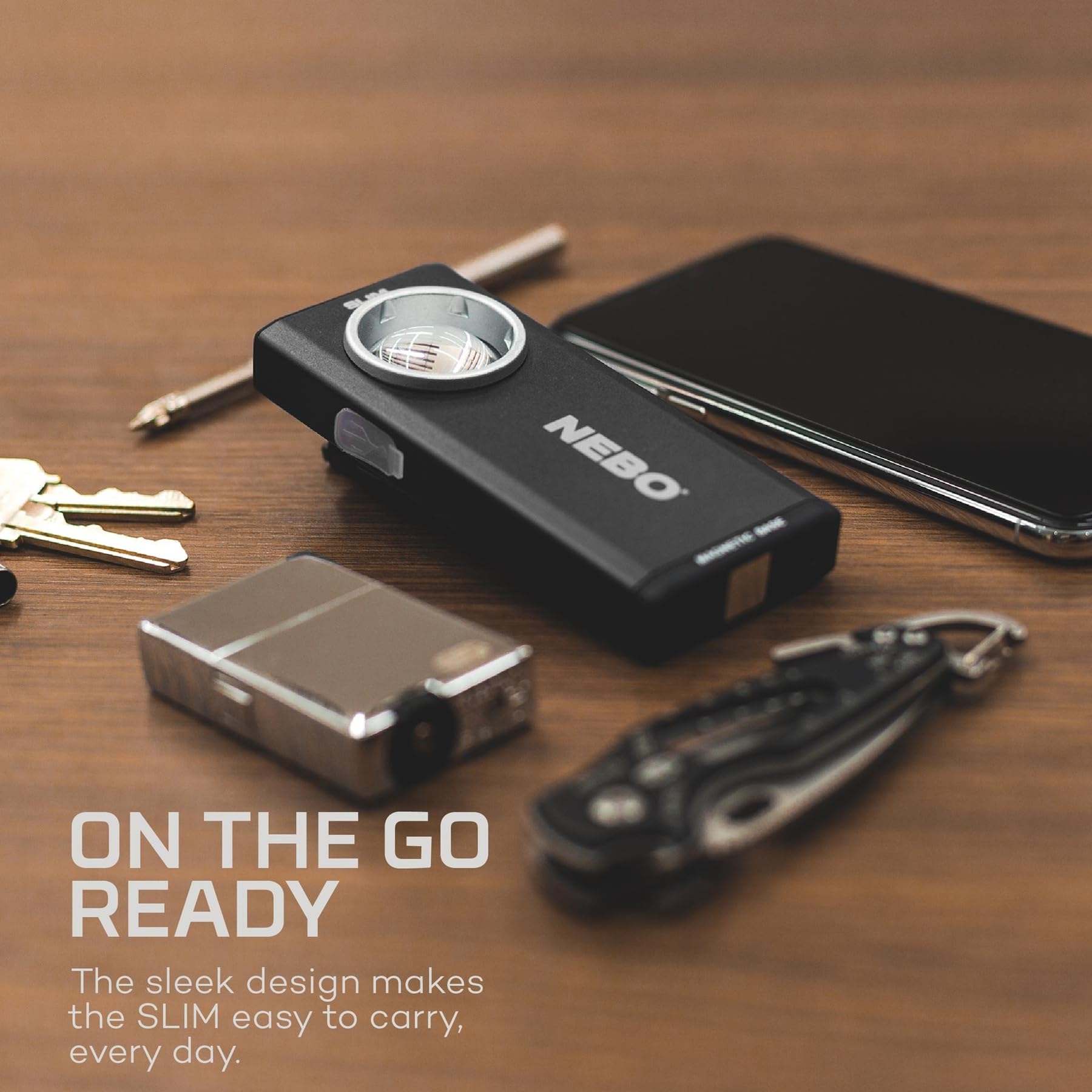 NEBO SLIM Pocket Flashlight | 500 Lumens, Rechargeable Mini EDC