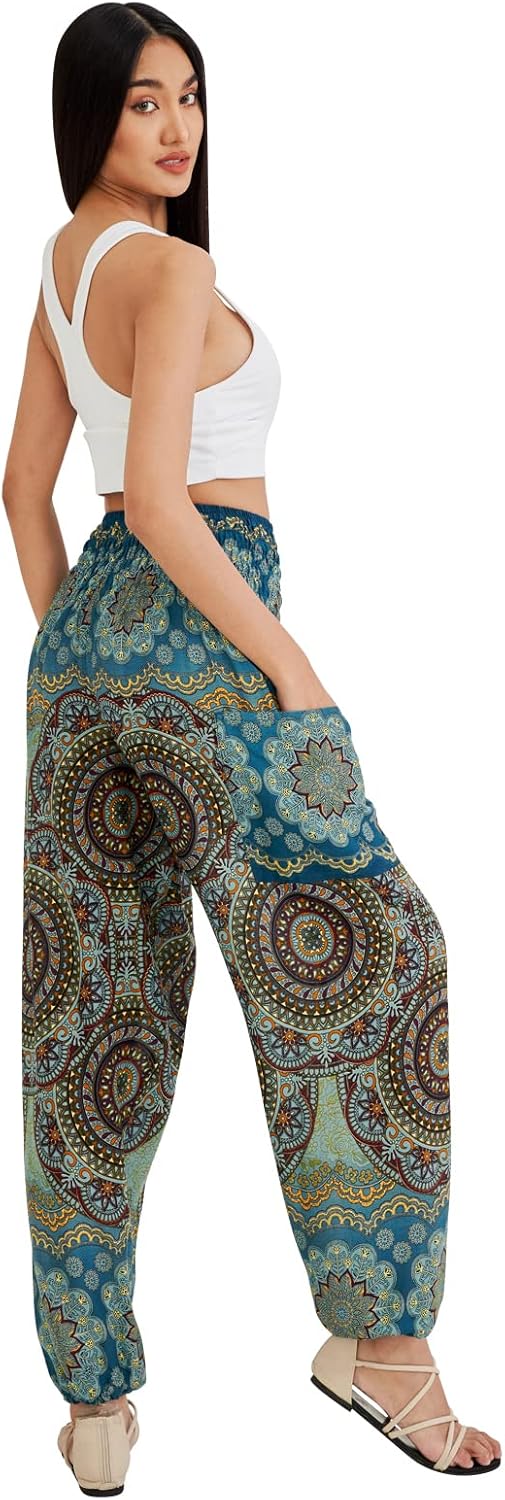 Joob Joob Boho Pants for Women - Hippie Harem Pants Women - Womens Yoga Pants – Comfy Bohemian Flowy Hippie Clothes - Image 5
