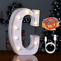 Vista 74 de Foaky LED Letter Lights Sign Marquee Light Up Letters Sign for Night Light Wedding/Birthday Party Battery Powered Christmas Lamp Home Bar