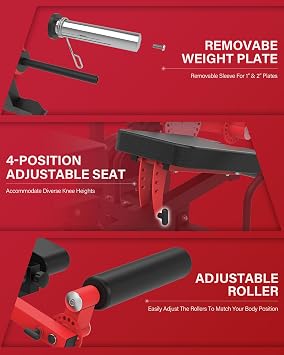 HVO Leg Curl Machine Extension - Hamstring Curl Lower Body Workouts for Fitness Equipment Seated Lying Plate Loaded Adjustable Bicep Preacher Curl Pad