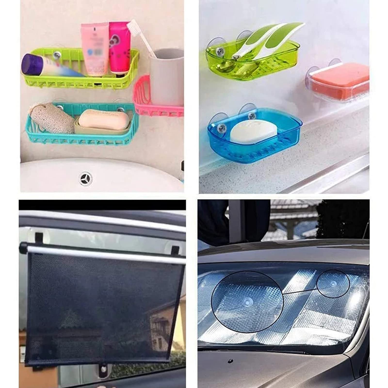 Suction Cups 25 Pack Clear Plastic Sucker Pads Suction Cups for Glass