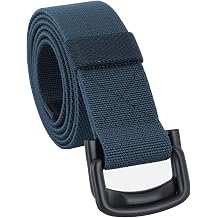 Sportmusies Military Style Elastic Belts for Men, Navy Blue, D-Ring Buckle | Stretch Webbing Tactical Duty Belt
