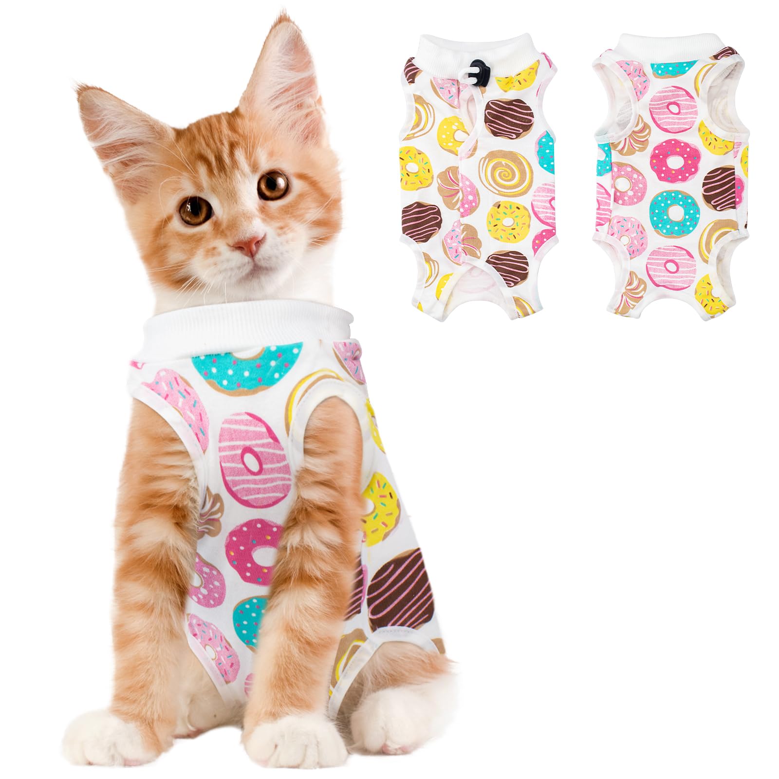 Cat Recovery Suit Female, Breathable Cat Onesie After Surgery Female for Abdominal Wounds or Skin Diseases, Surgery Recovery Suit Kitten Onesie After Spay Wear Anti Licking — image 1