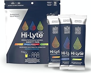 Adapted Nutrition Hi-Lyte Pro Hydration Packets - 15 Individual Drink Packets | Variety Pack | Flavored Electrolyte Powder | Sugar-Free, Zero Carb, Zero Calorie