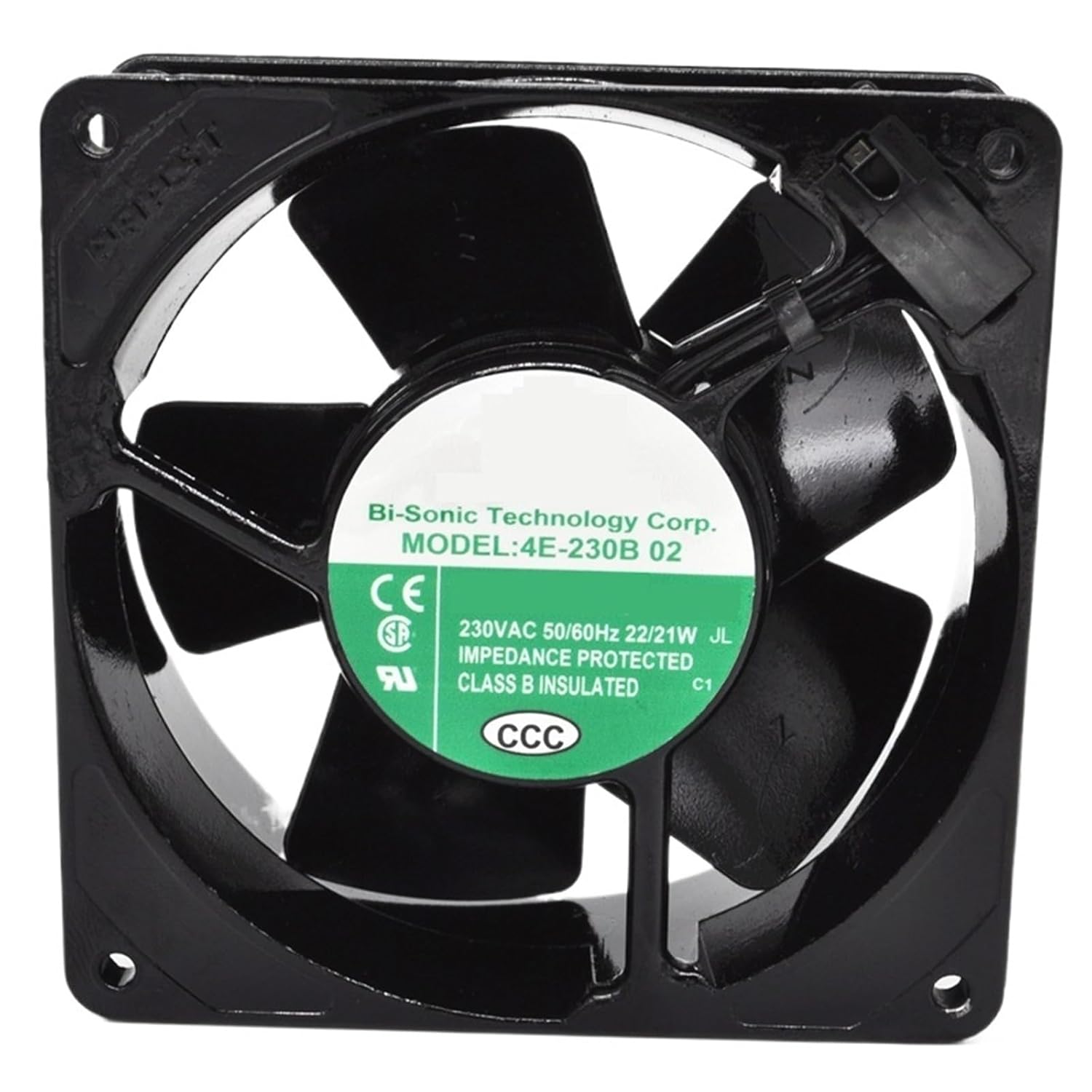 for 4E-230B 02 High Temperature Metal 230VAC 22/21W 50/60Hz 12cm Ball Bearing Cooling Fan 3000RPM