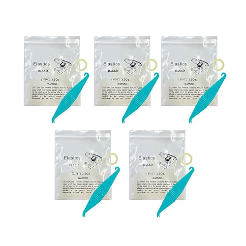 Bandas de goma elásticas ortodónticas de 316 pulgadas, paquete de 500 bandas de goma medianas de 3.5 onzas, trenzas de pelo para rastas para