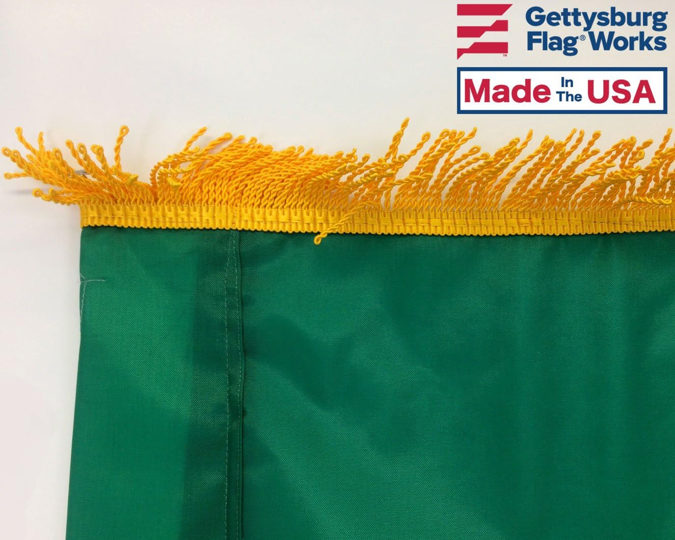 3x5' Ireland Nylon Indoor Flag with pole sleeve and fringe Made In USA